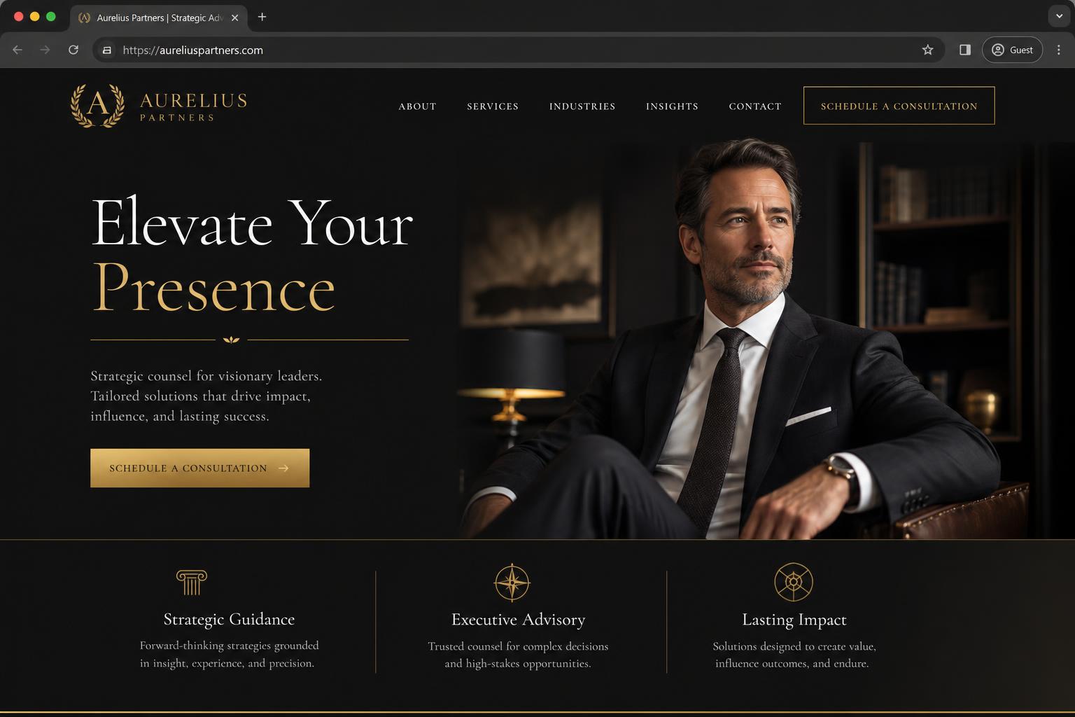 Polished modern website after transformation